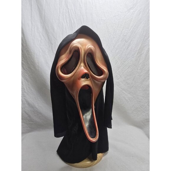 Scream Metallic Red/orange Ghost Face FUN WORLD Halloween Mask, Easter Unlimited - Picture 2 of 16